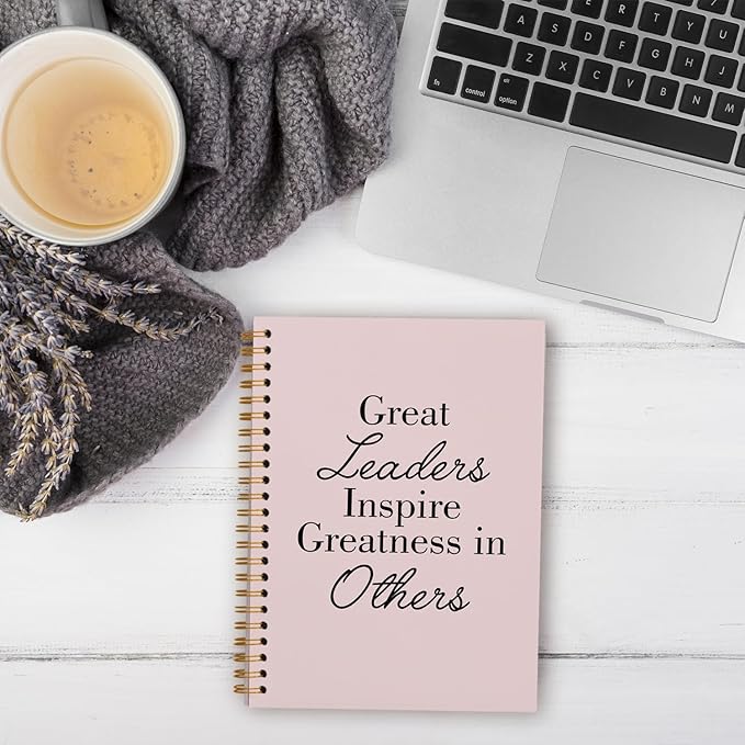 OXW Blush Notebooks for Work, Employee Appreciation Gifts, Leadership Gifts Notebook Journal for Writing Meeting Office, Thank You Gifts for Women Men Leader Mentor Boss Manager, 5.5"x8.3"