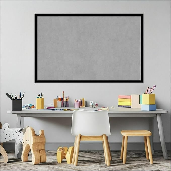 Amanti Art Black Framed Magnetic Board 21x33 Large Vision Board for use with Magnets, 100% Metal Sheet to Display Items as Office Decor or for Home Organization in mudroom, Kitchen or Kids Room