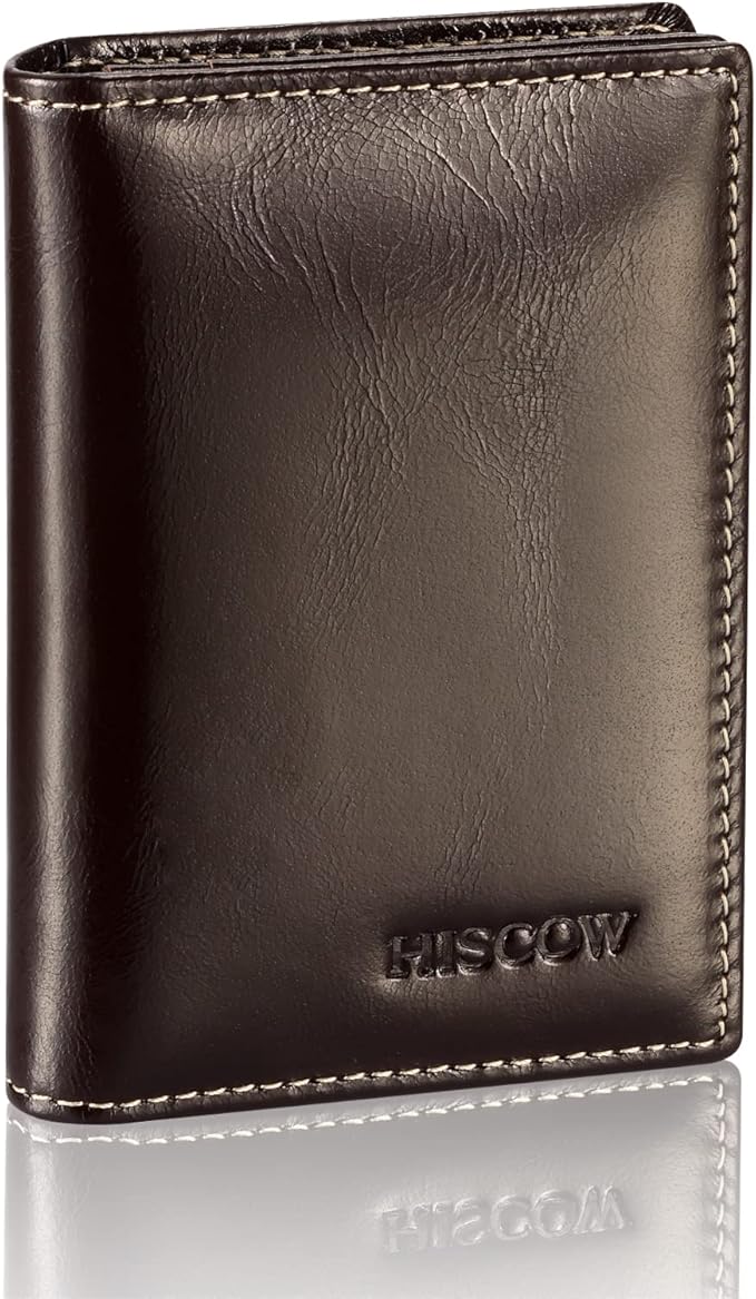 Leather Business Card Case Holder for Men & Women, Italian Calfskin
