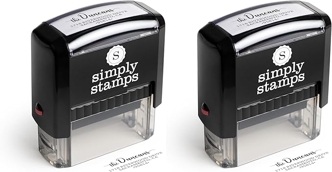 The Duncans Personalized Self-Inking Address Stamp | Envelope Return Address Stamp for Couples and Families | Custom Rubber Address Stamp (2, Medium)