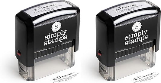 The Duncans Personalized Self-Inking Address Stamp | Envelope Return Address Stamp for Couples and Families | Custom Rubber Address Stamp (2, Medium)
