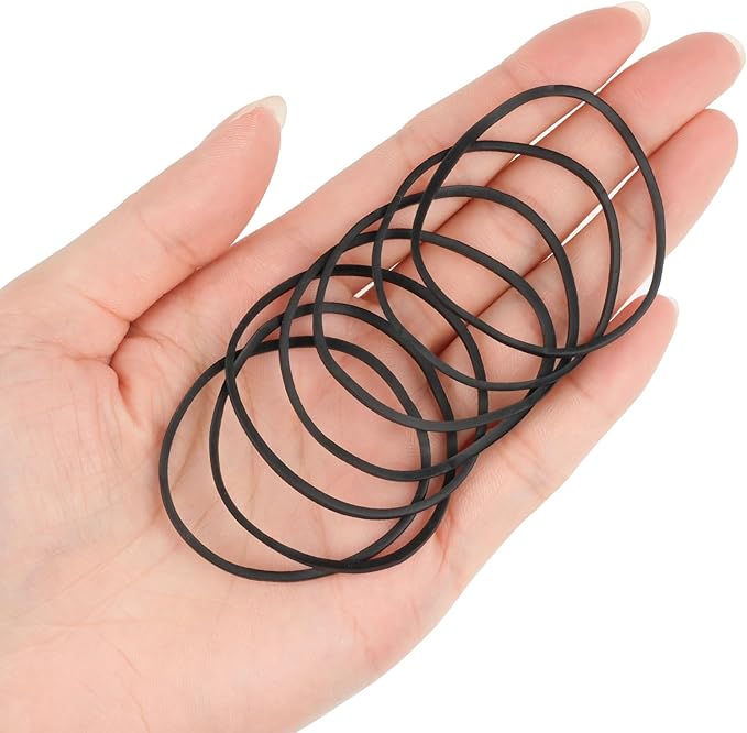 MOWPOG 700 Pcs Rubber Bands, Size #16 Reusable Elastic Rubber Band for Office Supplies File Folders, Home Packaging, Crafts DIY Bundling, Multipurpose (Black)