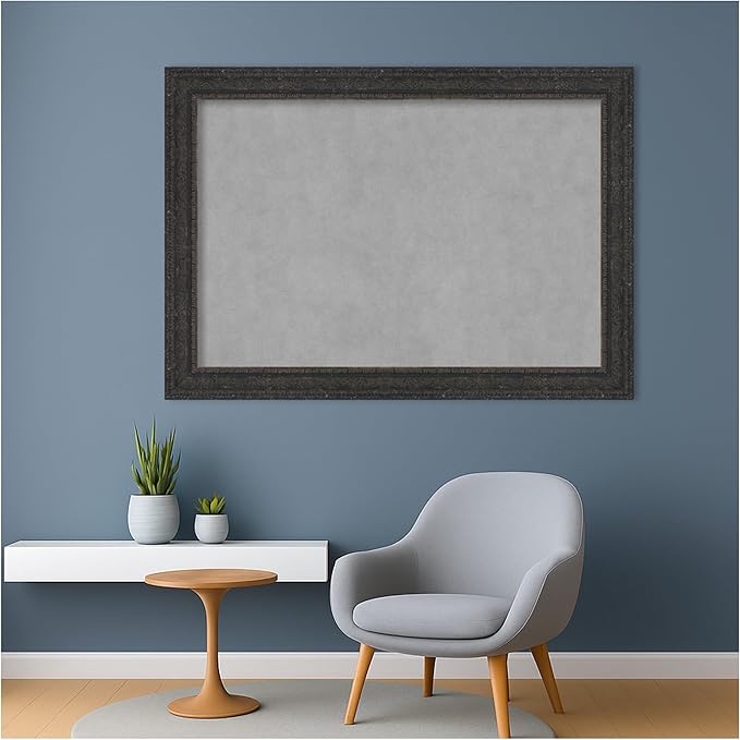 Amanti Art Black Framed Magnetic Board 29x41 Large Vision Board for use with Magnets, 100% Metal Sheet to Display Items as Office Decor or for Home Organization in mudroom, Kitchen or Kids Room