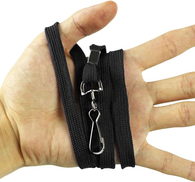 Ollain Badge Lanyards Flat Lanyard Swivel Hooks Durably Neck Bulk lanyards with Clip 100 Pack