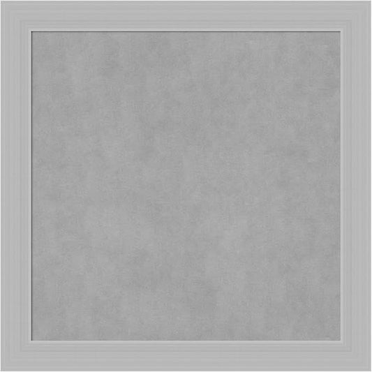 Amanti Art Silver Framed Magnetic Board 28x28 Medium Vision Board for use with Magnets, 100% Metal Sheet to Display Items as Office Decor or for Home Organization in mudroom, Kitchen or Kids Room