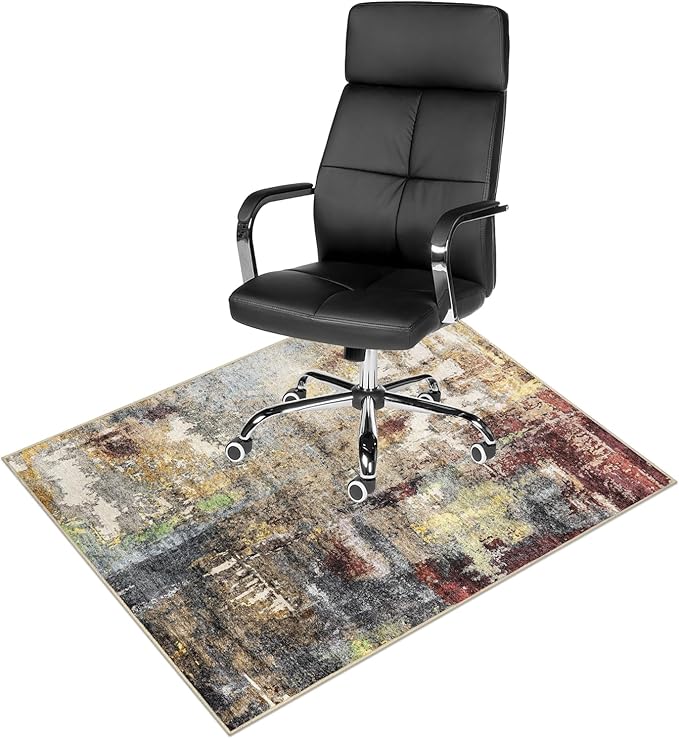 Anidaroel Office Chair Mat for Hardwood Floor, 36"x48" Under Desk Chair Rug for Rolling Chair, Anti-Slip Computer Chair Mat, Low Pile Carpets Floor Rug for Home Office Gaming Room