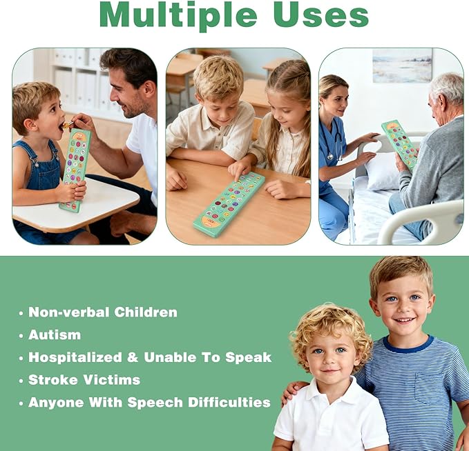 Joyreal AAC Device for Autism, Non Verbal Communication Tools for Speech Therapy&Stroke Rehab. Autism Talking Aids with 6 Programmable Buttons & Adjustable Volume for Kids&Adults(EN/ES Voice Switch)