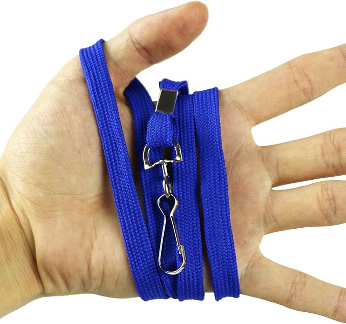 Ollain Badge Lanyards Flat Lanyard Swivel Hooks Durably Neck Bulk lanyards 100 Pack