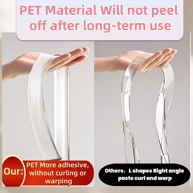 Clear Edge Protector Strip,2in Width x6.6ft Length(5cmx2m),Self Adhesive Protective Corner Bumper for Cabinet Doors,desks, Glass, Dining Tables, Furniture, Kitchen countertops