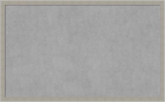 Amanti Art Grey Framed Magnetic Board 26x42 Large Vision Board for use with Magnets, 100% Metal Sheet to Display Items as Office Decor or for Home Organization in mudroom, Kitchen or Kids Room