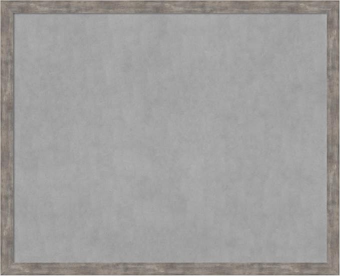 Amanti Art Silver Framed Magnetic Board 35x43 X-Large Vision Board for use with Magnets, 100% Metal Sheet to Display Items as Office Decor or for Home Organization in mudroom, Kitchen or Kids Room