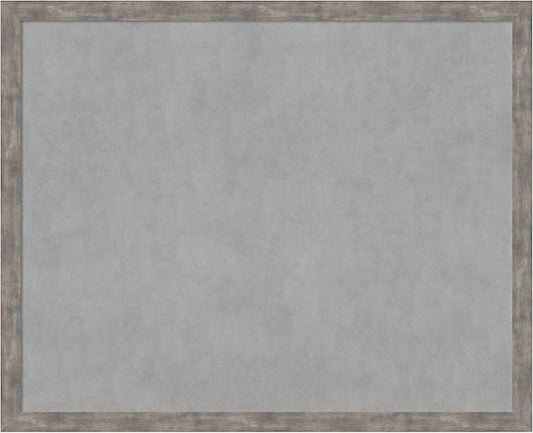 Amanti Art Silver Framed Magnetic Board 35x43 X-Large Vision Board for use with Magnets, 100% Metal Sheet to Display Items as Office Decor or for Home Organization in mudroom, Kitchen or Kids Room
