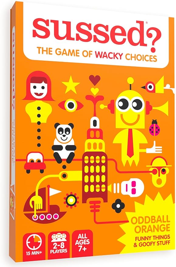 SUSSED The Wacky ‘What Would You Do?’ Social Card Game - Kids Stocking Stuffer, Gift & Family Travel Game for Boys, Girls, Teens - Fun & Easy to Play - Ages 7+ - Oddball Orange Deck