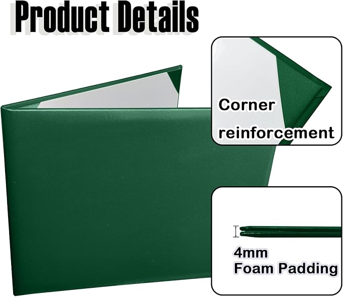 Happy Secret Diploma Cover 8.5"x 11" Diploma Holder Graduation Certificate Holders Certificate Covers Smooth Leather （Forest Green)