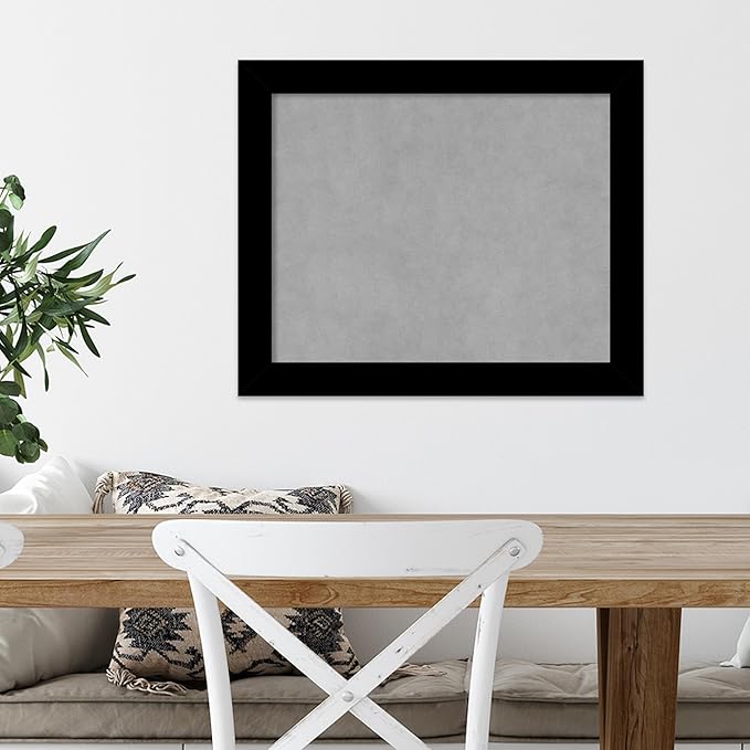 Amanti Art Black Framed Magnetic Board 19x23 Small Vision Board for use with Magnets, 100% Metal Sheet to Display Items as Office Decor or for Home Organization in mudroom, Kitchen or Kids Room