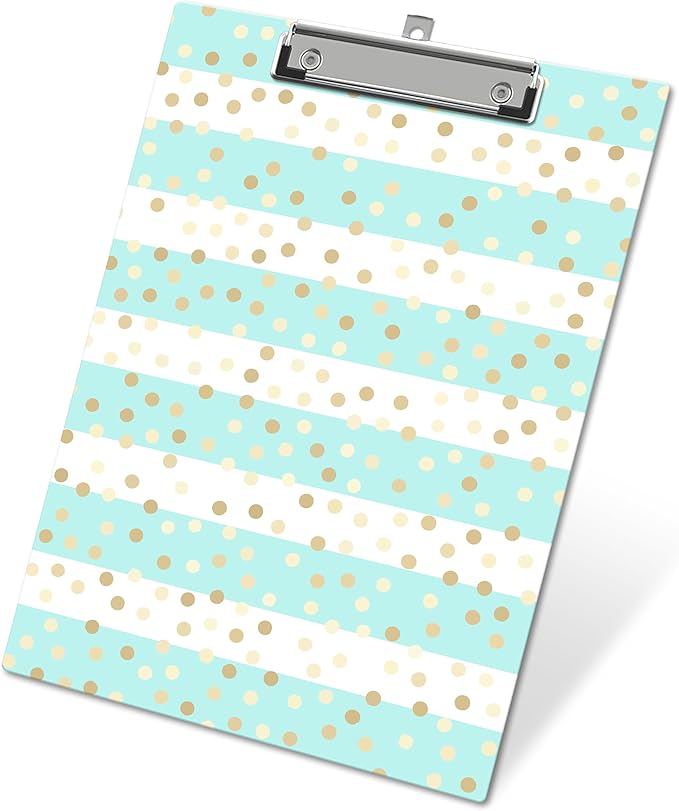 APIILVPQ Cute Clipboard, Glitter Clipboards with Low Profile Clip for Office School Use, Personalized Wooden Clip Boards for Nurses Teachers Students - C01