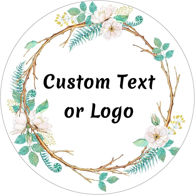 JOVELLO Personalized Custom Stickers - 60-1000 PCS Circle Custom Labels for Business, Logo, Office, Parties, etc (Labels Stickers-1)