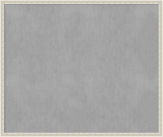 Amanti Art Silver Framed Magnetic Board 42x50 Oversize Vision Board for use with Magnets, 100% Metal Sheet to Display Items as Office Decor or for Home Organization in mudroom, Kitchen or Kids Room