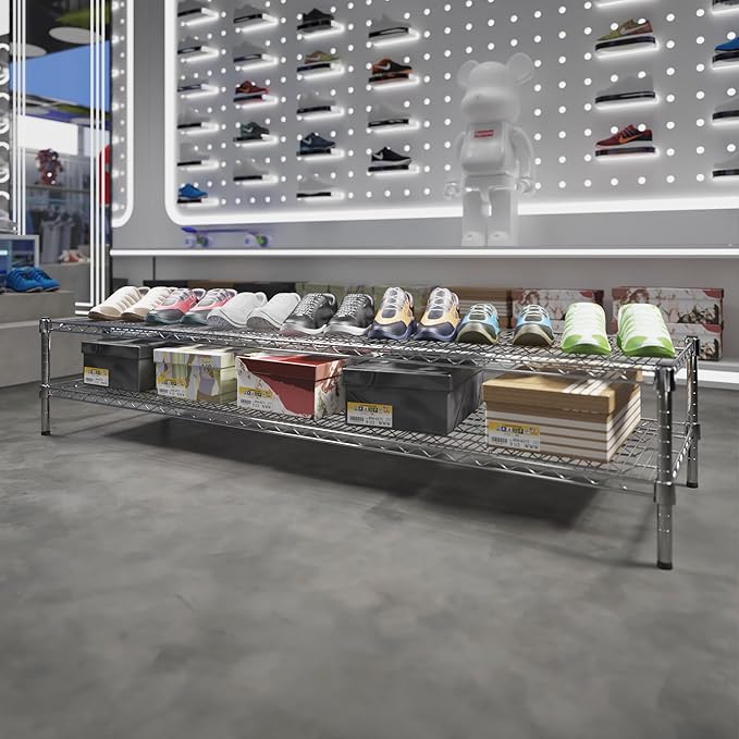 Regal Altair 21" Deep x 72" Wide x 14" Height Wire Shelving Kit | 2-Tier | NSF Commercial Storage Rack Unit