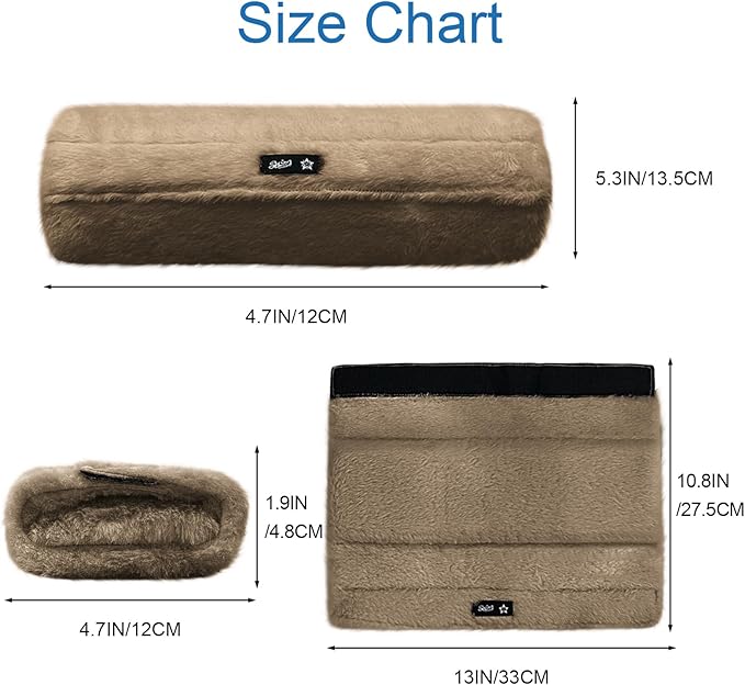 SPRING SEAON Wheelchair Armrest Covers 2 Pack Soft Memory Foam Wheelchair armrest Pads Wicking Washable for Office Transport Chair (Brown)