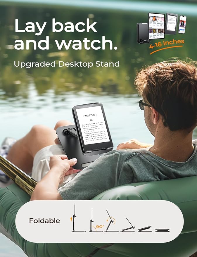 LISEN for iPad Stand Tablet Holder for Desk, Cool Home Office Desk Accessories for Men Women Kids Tablet Gifts, Office Home Essentials Gadgets Portable Monitor Stand for iPad a16 Accessories Switch
