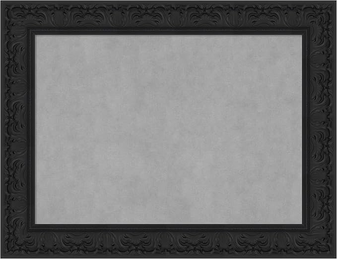 Amanti Art Black Framed Magnetic Board 27x35 Medium Vision Board for use with Magnets, 100% Metal Sheet to Display Items as Office Decor or for Home Organization in mudroom, Kitchen or Kids Room