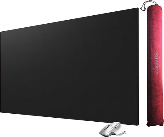 ZORESYN Large Desk Pad (39.4" x 23.6") - Waterproof PU Leather Desk Mat with Non-Slip Base, Office Desk Protector for Keyboard, Mouse, and Writing, Durable Stitched Edges (Black)