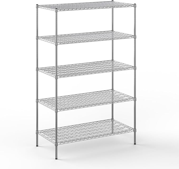 Regal Altair 24" Deep x 48" Wide x 74" Height Wire Shelving Kit | 5-Tier | NSF Commercial Storage Rack Unit
