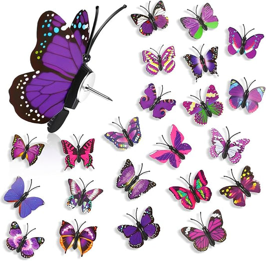50Packs Purple Butterfly Push Pins Decorative Thumb Tacks Pushpins for Cork Board Thumbtacks for Hanging for Board Bulletin Corkboard Cubicle Wall in Office Decor Home Decorations
