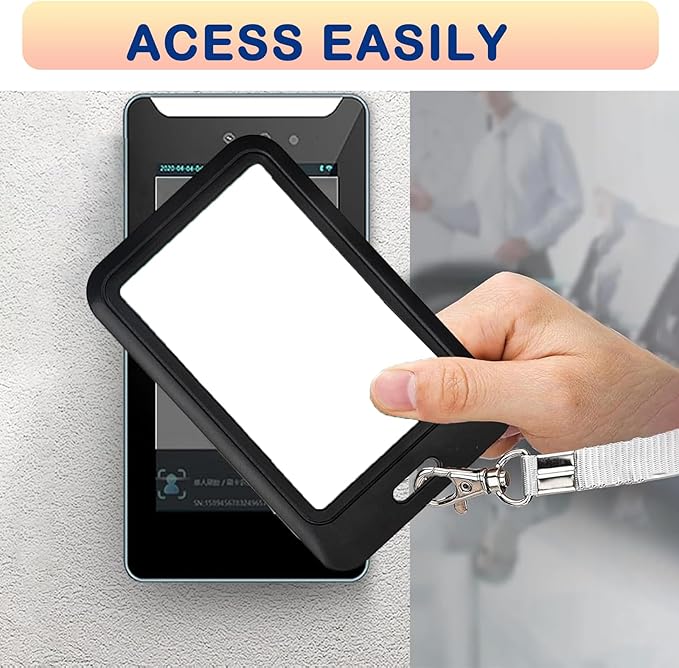 Custom Badge Holder ID Card Hold Case, Personalized Retractable Badges Holders, Customized Photo Name Badge Holder for Office Worker, Medical Staffs, Teacher, Student | Vertical