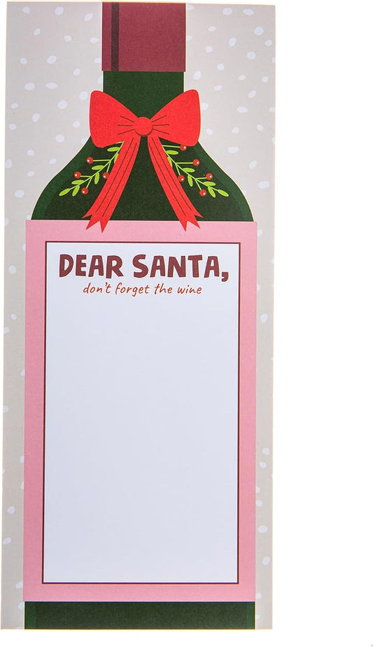Graphique Wine List Holiday Magnetic Notepad | 100 Tear-Away Sheets | Grocery, Shopping, To-Do List | Writing Pad for Fridge, Kitchen, Office | Lined Paper | Great Gift | 4” x 9.25”