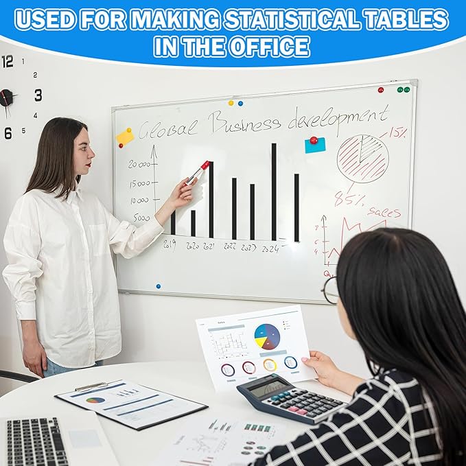 AmazingSpark Magnetic Tape Roll Thin Strips, 0.39 Inch x 33 Feet Magnetic Board Dividers Whiteboard Graphic Decorative Tape Marking Line for Classroom Office Art Accessories(Black)