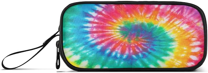 BOENLE Tie Dye Rainbow Pencil Case Box Boys Girls Large Pencil Pouch with Zipper Compartments Big Capacity Stationery Pen Bag Organizer for Kids Teens Adults School Office