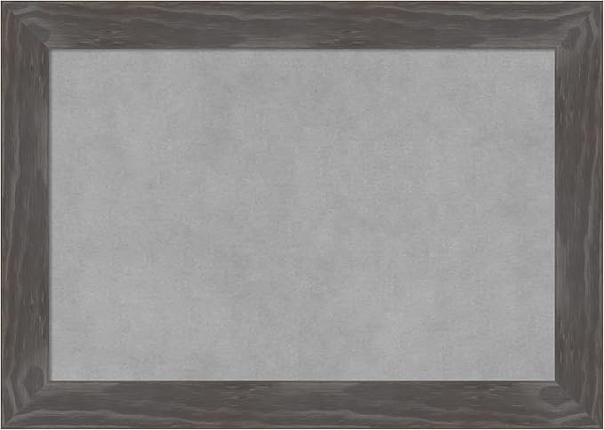 Amanti Art Grey Framed Magnetic Board 15x21 Small Vision Board for use with Magnets, 100% Metal Sheet to Display Items as Office Decor or for Home Organization in mudroom, Kitchen or Kids Room