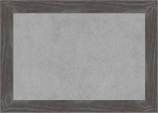 Amanti Art Grey Framed Magnetic Board 15x21 Small Vision Board for use with Magnets, 100% Metal Sheet to Display Items as Office Decor or for Home Organization in mudroom, Kitchen or Kids Room