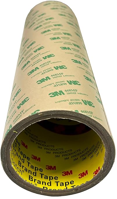 DBSTAR 3M 468MP Double Sided Adhesive Transfer Tape Sheet Roll (1, 12 in x 15 ft)