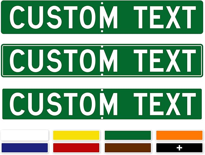 Custom Street Sign, Road - Address Sign, 8 Colors, Reflective Option, Mounting Options, 8x32 Inch, Thick Rust-Free AlumaBond, USA Made by My Sign Center, (Classic)…