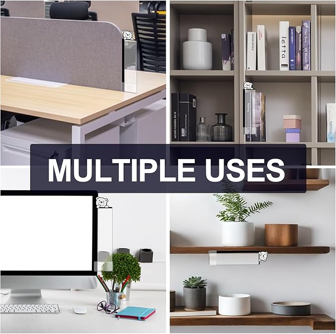 Office Desk Accessories 2pcs Multifunction Computer Monitor Memo Board - Transparent Computer Side Panel Memo Creative Monitor Side Panel Suitable for Office Home Desktop