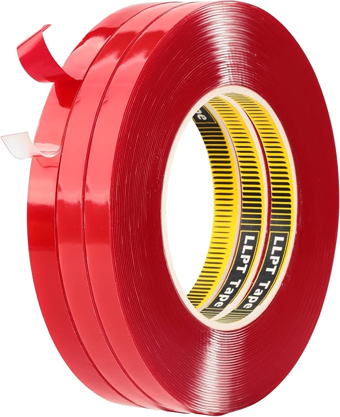 LLPT Double Sided Tape Acrylic Waterproof Permanent Mounting Tape 0.4 Inch x 108 Ft Total for Nail Box Home Deco and LED Strips Lights (AC0400)