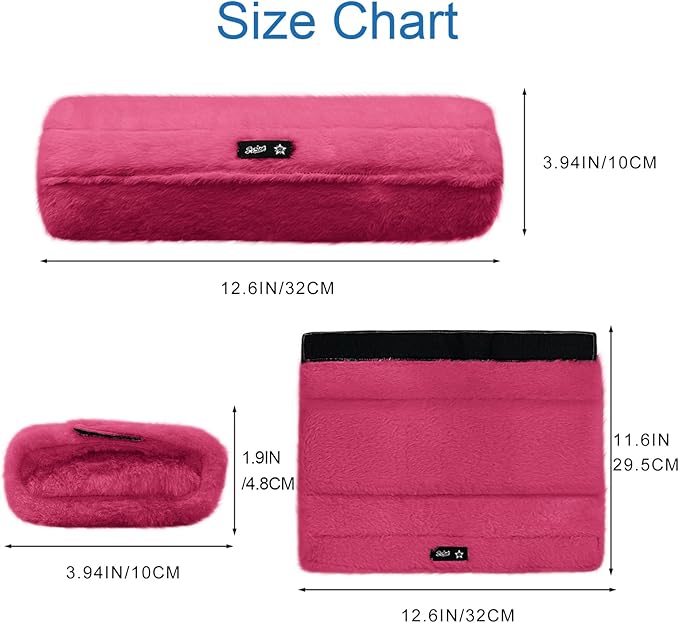 SPRING SEAON Wheelchair Armrest Covers 2 Pack Soft Memory Foam Wheelchair armrest Pads Wicking Washable for Office Transport Chair (Rose red)