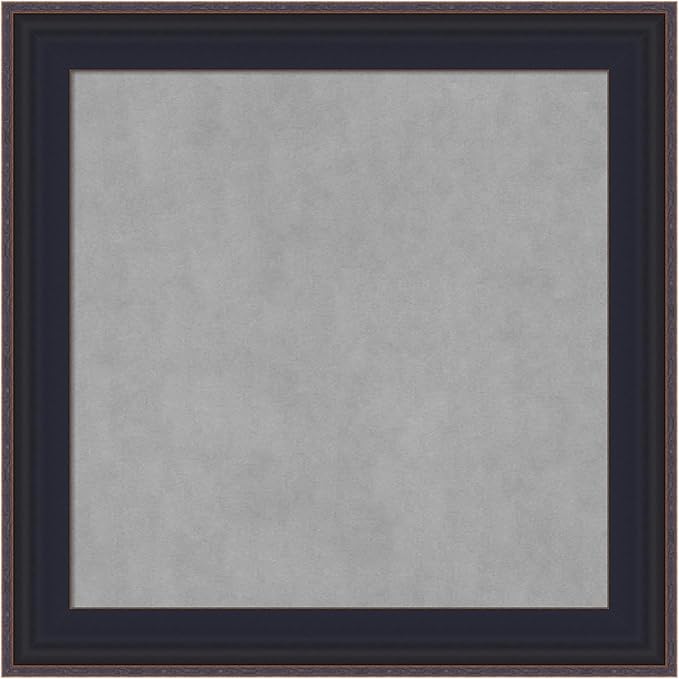 Amanti Art Black Framed Magnetic Board 15x15 X-Small Vision Board for use with Magnets, 100% Metal Sheet to Display Items as Office Decor or for Home Organization in mudroom, Kitchen or Kids Room