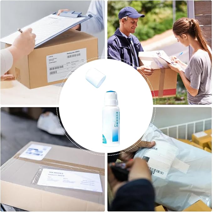 Liquid paper Correction Fluid|Thermal Paper Data Protection Fluid - Anti-Leakage Data Fluid - Roller Stamper Correction Fluid Security Stamp For Theft Protection, Personal Information Black out