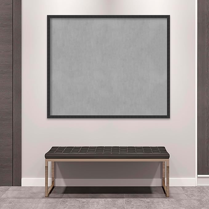 Amanti Art Black Framed Magnetic Board 42x50 Oversize Vision Board for use with Magnets, 100% Metal Sheet to Display Items as Office Decor or for Home Organization in mudroom, Kitchen or Kids Room