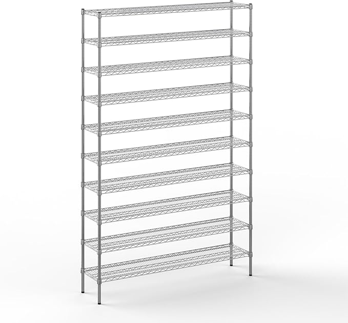 Regal Altair 14" Deep x 60" Wide x 96" Height Wire Shelving Kit | 10-Tier | NSF Commercial Storage Rack Unit