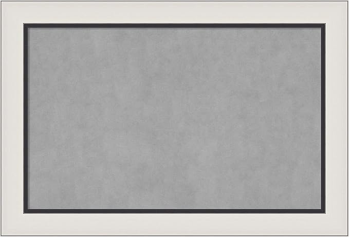 Amanti Art Silver Framed Magnetic Board 26x38 Large Vision Board for use with Magnets, 100% Metal Sheet to Display Items as Office Decor or for Home Organization in mudroom, Kitchen or Kids Room