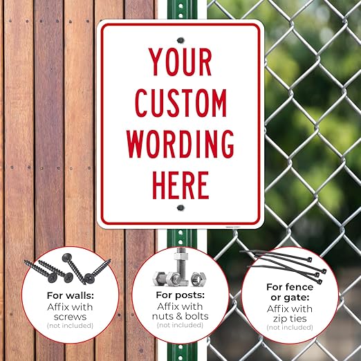 Custom Sign, Personalized Metal Signs, Customize for Office, Business, Workplace, office, Home, Airbnb, Delivery Signs, 24x30 Inches, Rust Free .063 Aluminum, Made in USA