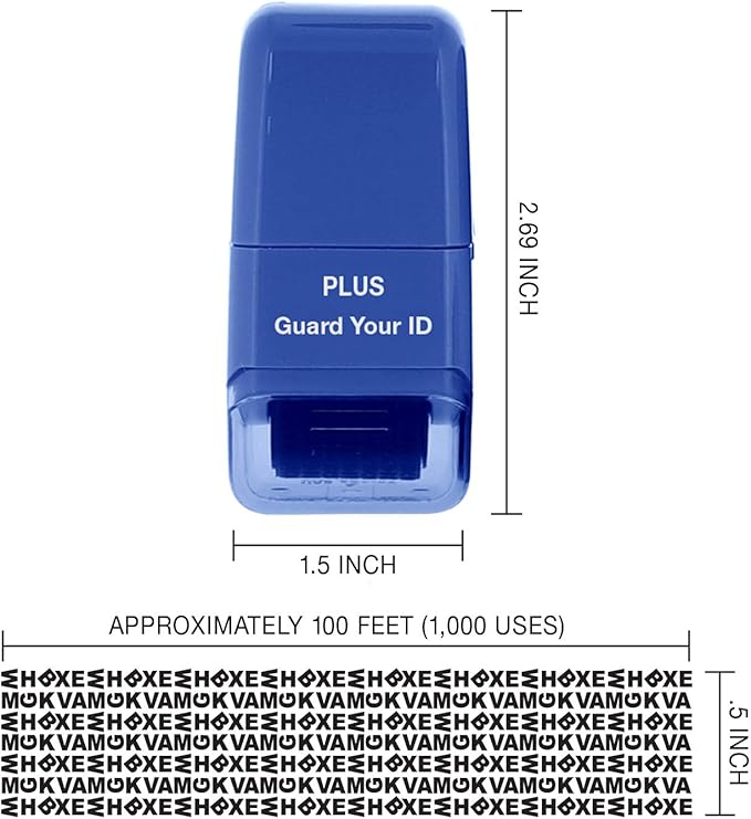 Guard Your ID Identity Protection Stamp Roller, Blue, IS-520CM