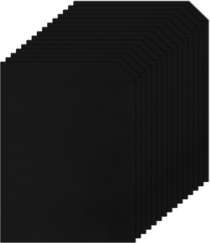 Silunkia 28 Sheets Black Cardstock 8.5 x 11 for Halloween, 250gsm/92lb Heavyweight Black Paper Card Stock for DIY Cards, Scrapbooking, Greeting Cards, Invitations, Party