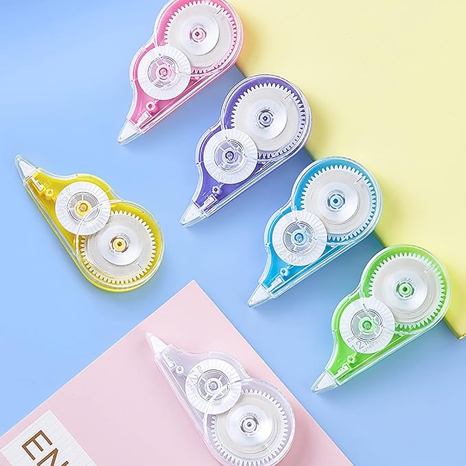 Nicunom 36 Pack White Correction Tape, 39 Feet Correction Tapes Easy To Use Applicator for Instant Corrections School Office Supplies, Colorful