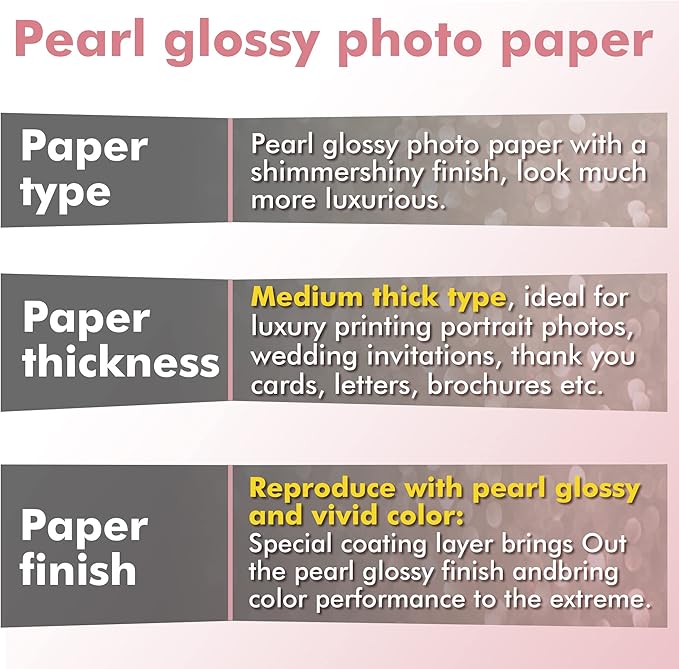 Koala Pearl Glossy Photo Paper 8.5X11 Inches 48LB 30 Sheets Shiny for Inkjet and Laser Printer Use DYE INK 180GSM